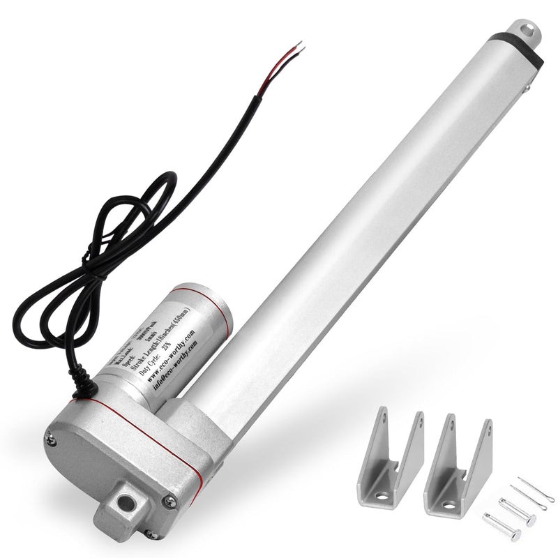 ECO-WORTHY Linear Actuator Heavy Duty 3000N/660lbs with Mounting Brackets Multi-Function (12V, 12") - Image 1